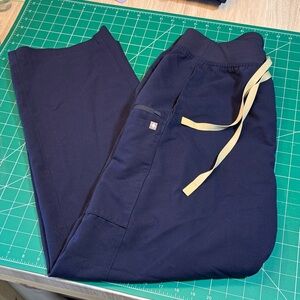 Navy Blue Figs Straight-leg pants